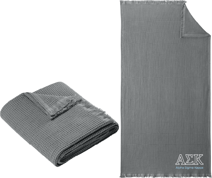 Alpha Sigma Kappa Letters and Name Blankets