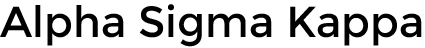 Text 'Alpha Sigma Kappa' in black on a white background