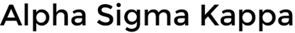 Text 'Alpha Sigma Kappa' in black on a white background