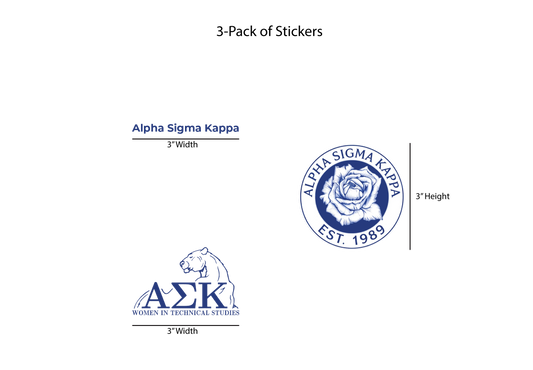 Alpha Sigma Kappa Permanent Stickers