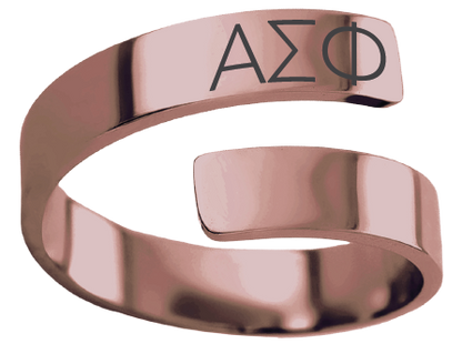 Alpha Sigma Phi Lettered Rings