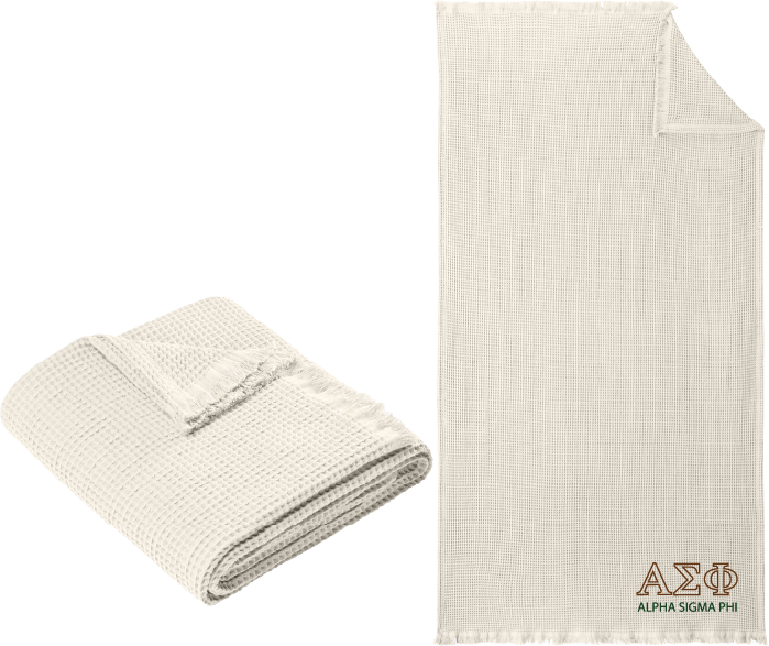 Alpha Sigma Phi Letters and Name Blankets