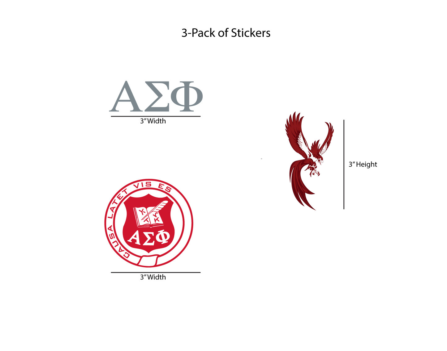 Alpha Sigma Phi Permanent Stickers