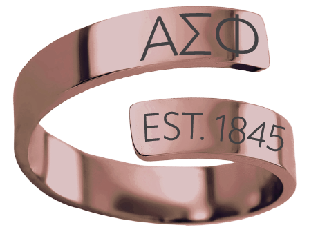 Alpha Sigma Phi Year and Letters Rings