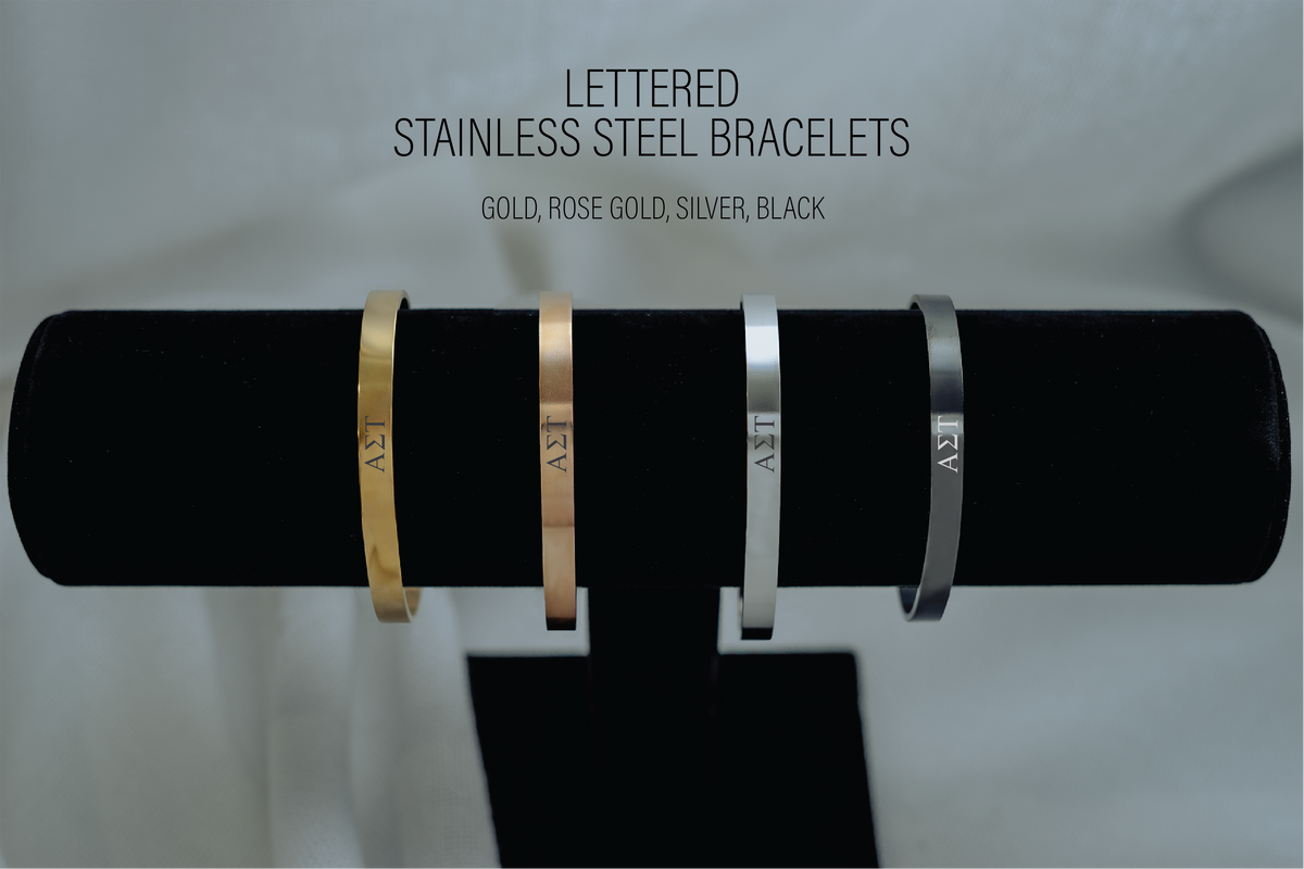 Alpha Sigma Tau Lettered Bracelets