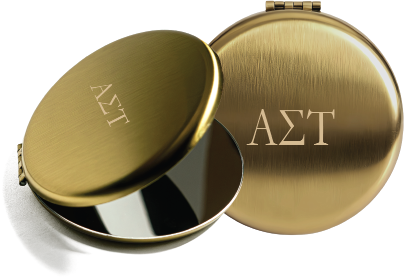 Alpha Sigma Tau Lettered Pocket Mirrors