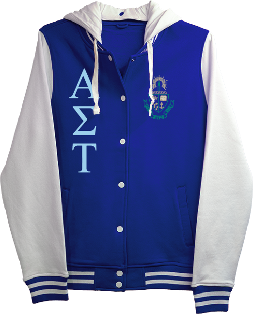 Alpha Sigma Tau Varsity Hooded Sweatshirt