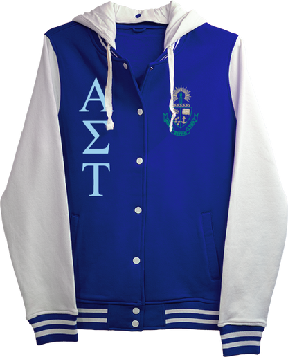 Alpha Sigma Tau Varsity Hooded Sweatshirt