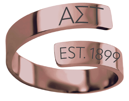 Alpha Sigma Tau Year and Letters Rings
