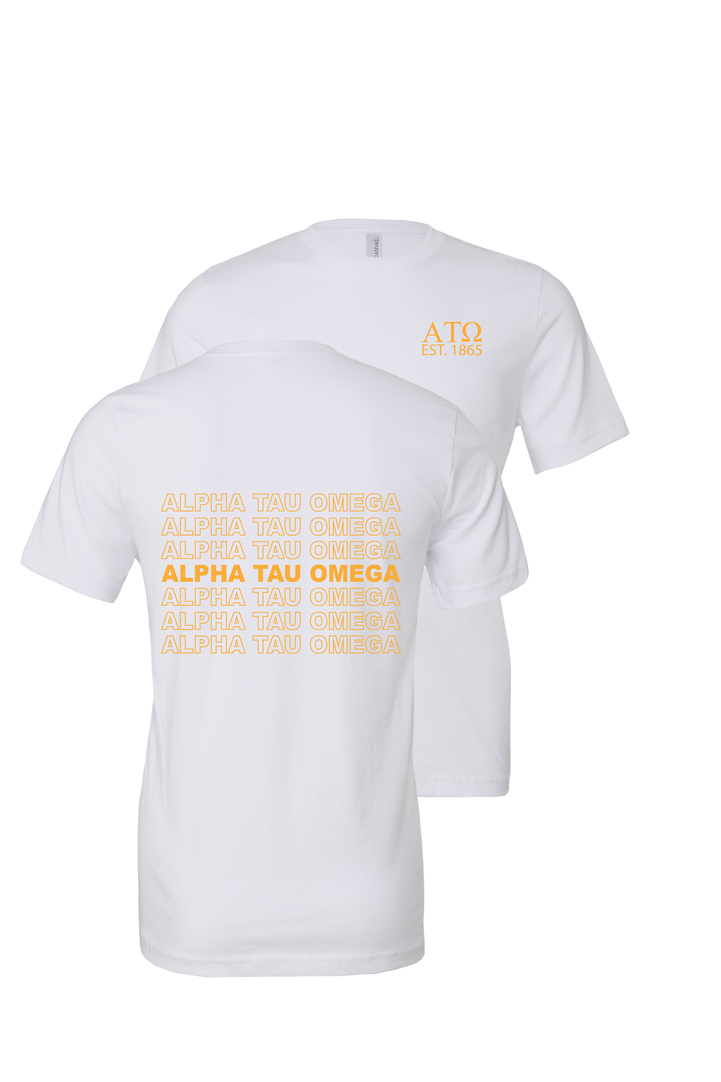 Alpha Tau Omega Repeating Name Short Sleeve T-Shirts