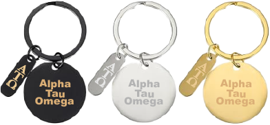 Alpha Tau Omega Name and Letters Keychains