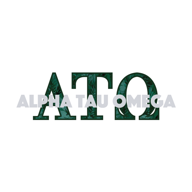 Alpha Tau Omega Applique Letters Crewneck Sweatshirt