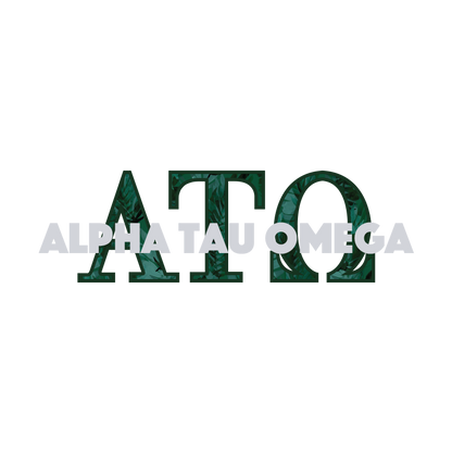 Alpha Tau Omega Applique Letters Crewneck Sweatshirt