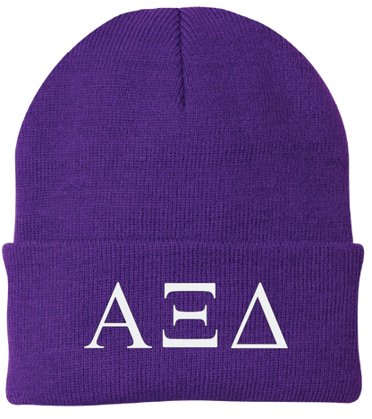 Alpha Xi Delta Lettered Beanies