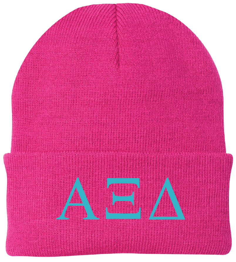 Alpha Xi Delta Lettered Beanies