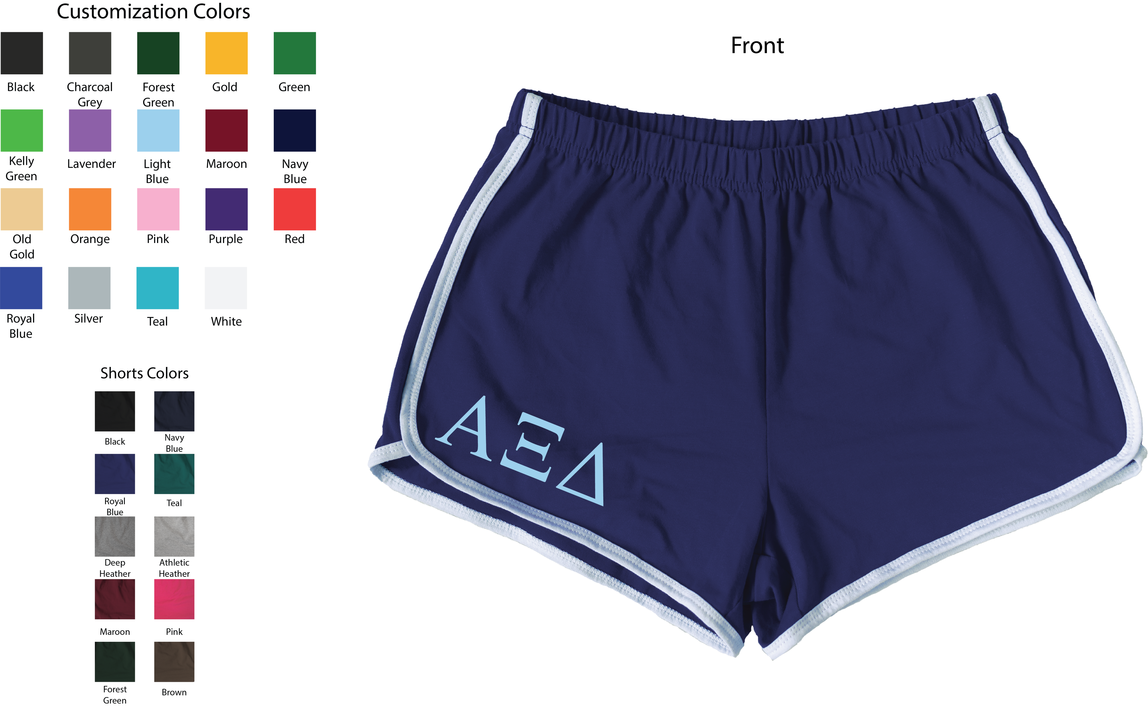 Alpha Xi Delta Lettered Women's Shorts