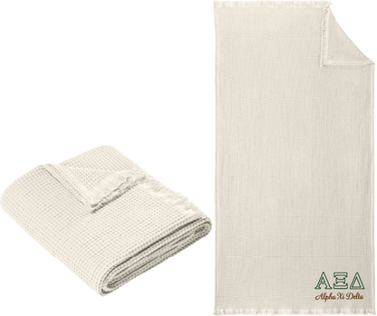 Alpha Xi Delta Letters and Name Blankets