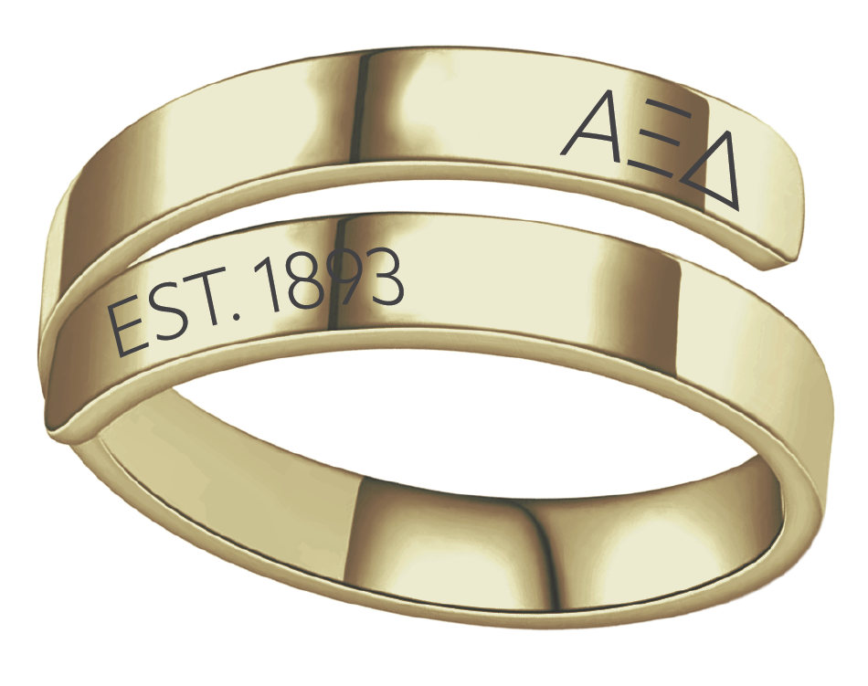 Alpha Xi Delta Year and Letters Rings