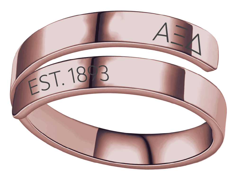 Alpha Xi Delta Year and Letters Rings