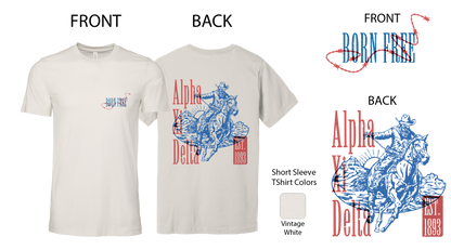 Alpha Xi Delta Cowboy Graphic T-Shirt