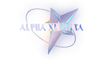 Alpha Xi Delta Pink Chrome Graphic Hoodie