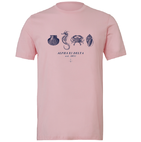 Alpha Xi Delta Nautical Graphic T-Shirts