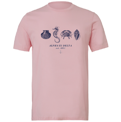 Alpha Xi Delta Nautical Graphic T-Shirts