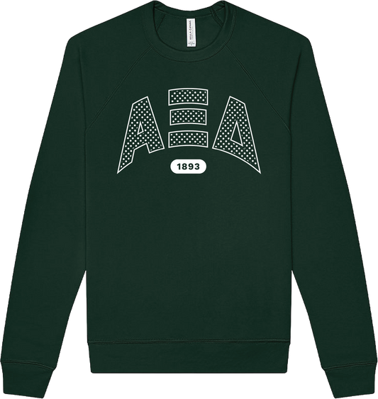 Alpha Xi Delta Varsity Polka Dot Crewneck