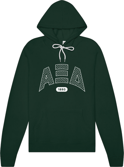 Alpha Xi Delta Varsity Polka Dot Hoodie