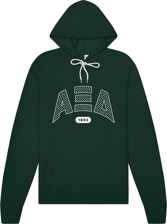 Alpha Xi Delta Varsity Polka Dot Hoodie