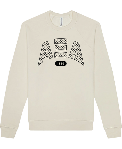 Alpha Xi Delta Varsity Polka Dot Crewneck
