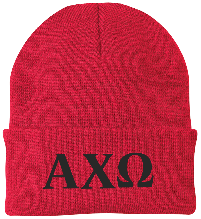 Alpha Chi Omega Lettered Beanies