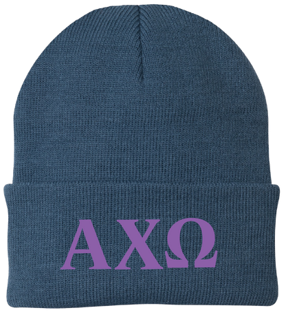 Alpha Chi Omega Lettered Beanies