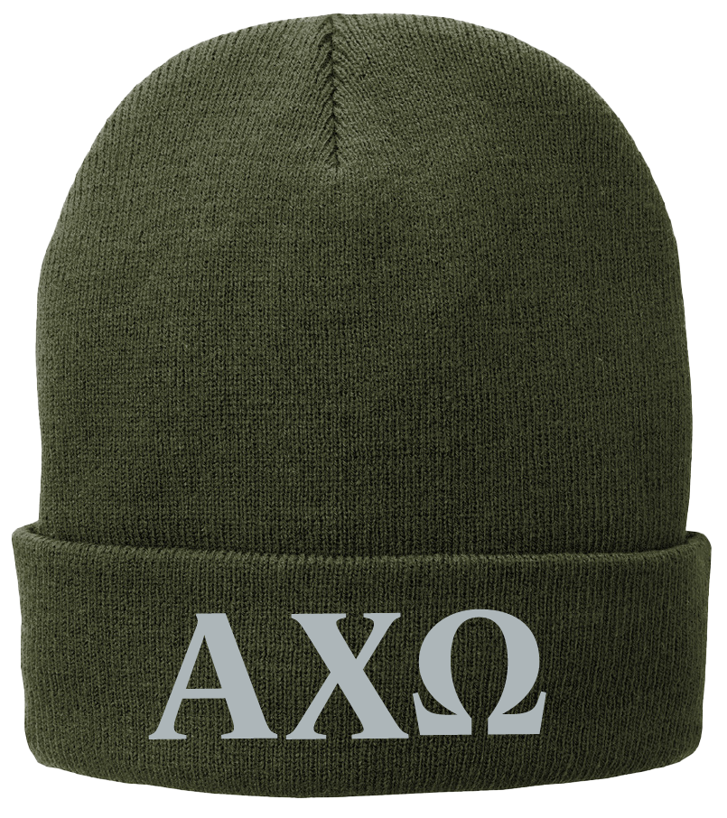 Alpha Chi Omega Lettered Beanies