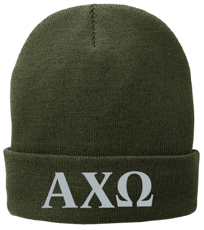 Alpha Chi Omega Lettered Beanies