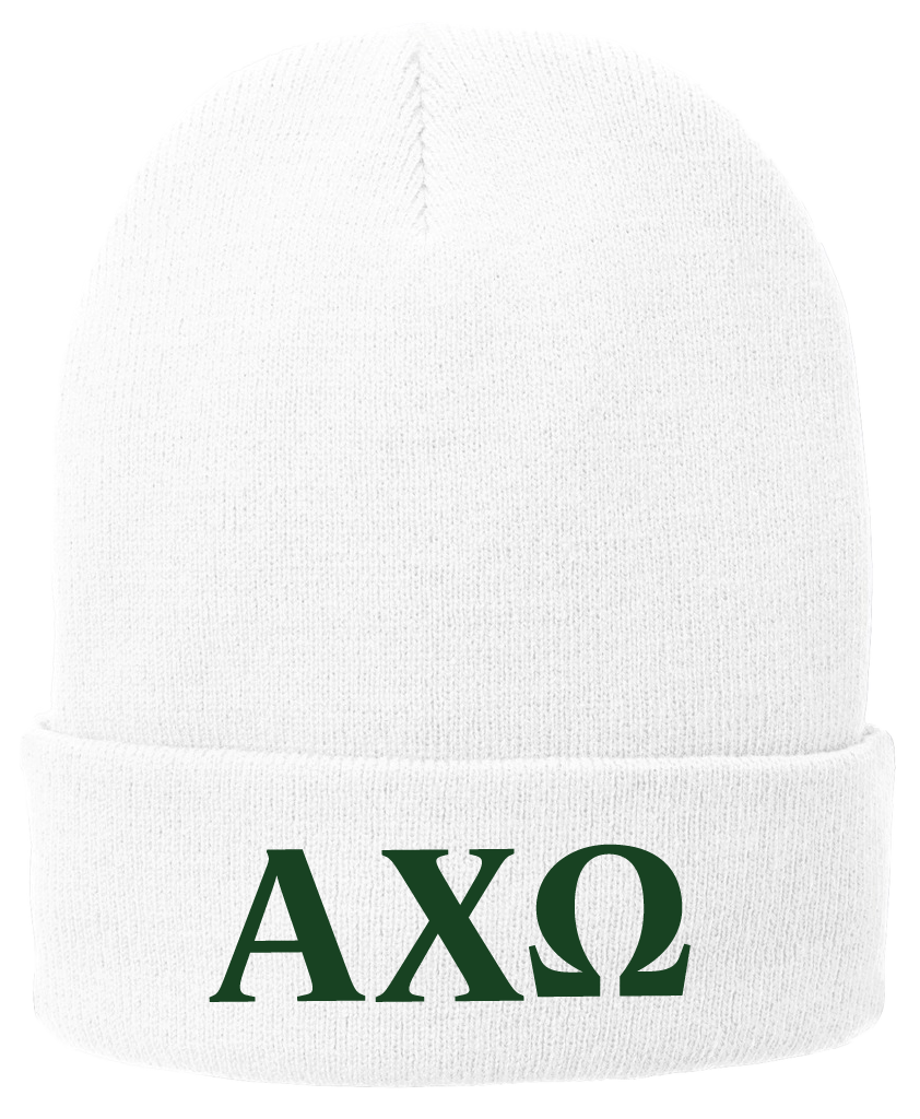 Alpha Chi Omega Lettered Beanies