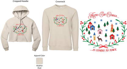 Alpha Chi Omega Christmas Village Crewneck