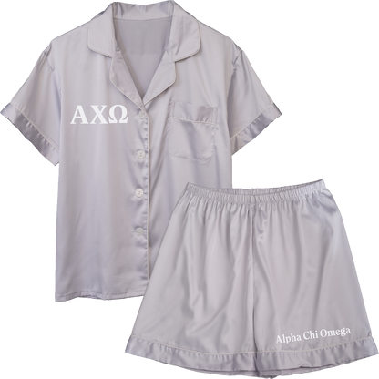 Alpha Chi Omega Embroidered Ladies' Pajama Sets