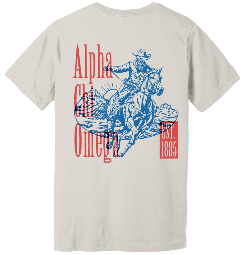 Alpha Chi Omega Cowboy Graphic T-Shirt