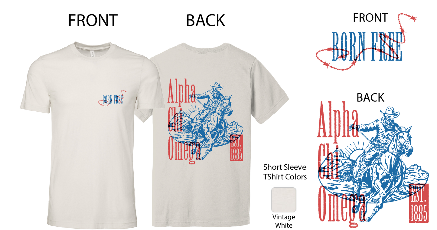 Alpha Chi Omega Cowboy Graphic T-Shirt