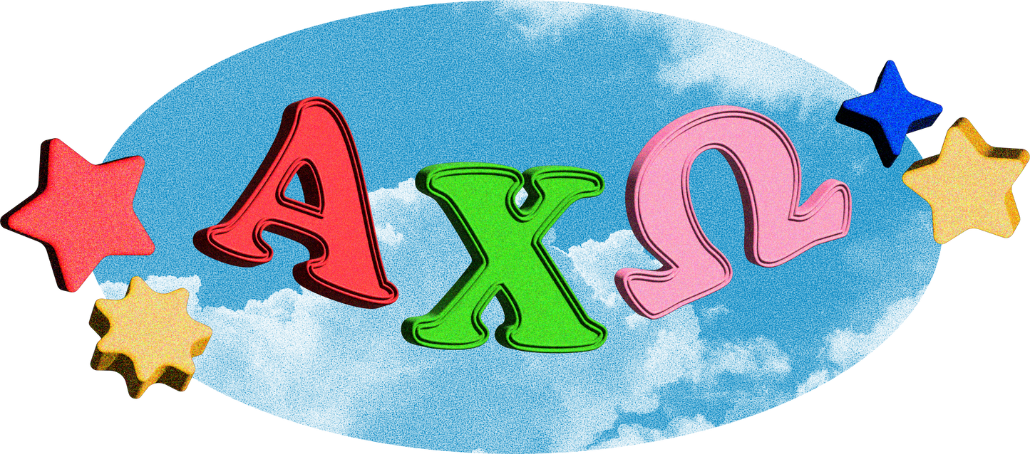 Alpha Chi Omega Kidcore Graphic T-Shirt