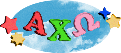 Alpha Chi Omega Kidcore Graphic T-Shirt