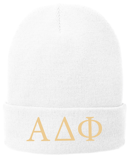 Alpha Delta Phi Lettered Beanies