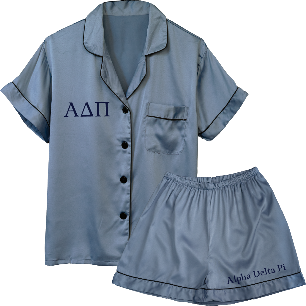 Alpha Delta Pi Embroidered Ladies' Pajama Sets