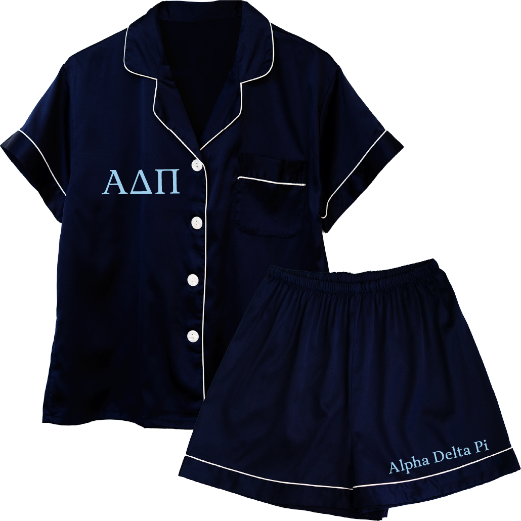 Alpha Delta Pi Embroidered Ladies' Pajama Sets