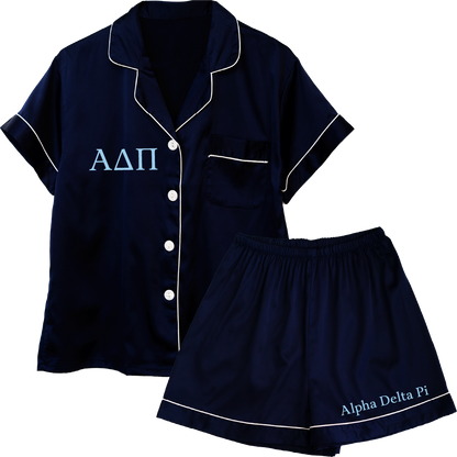 Alpha Delta Pi Embroidered Ladies' Pajama Sets