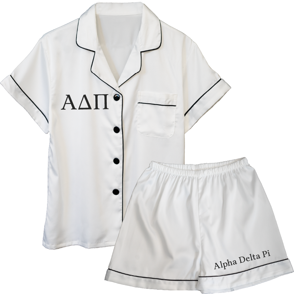 Alpha Delta Pi Embroidered Ladies' Pajama Sets