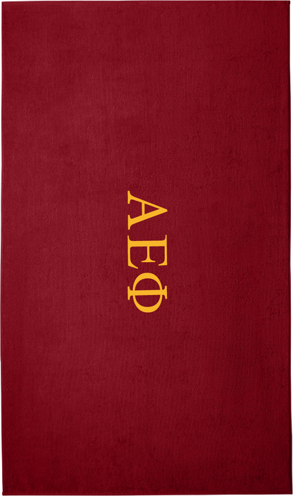 Alpha Epsilon Phi Lettered Beach Towels