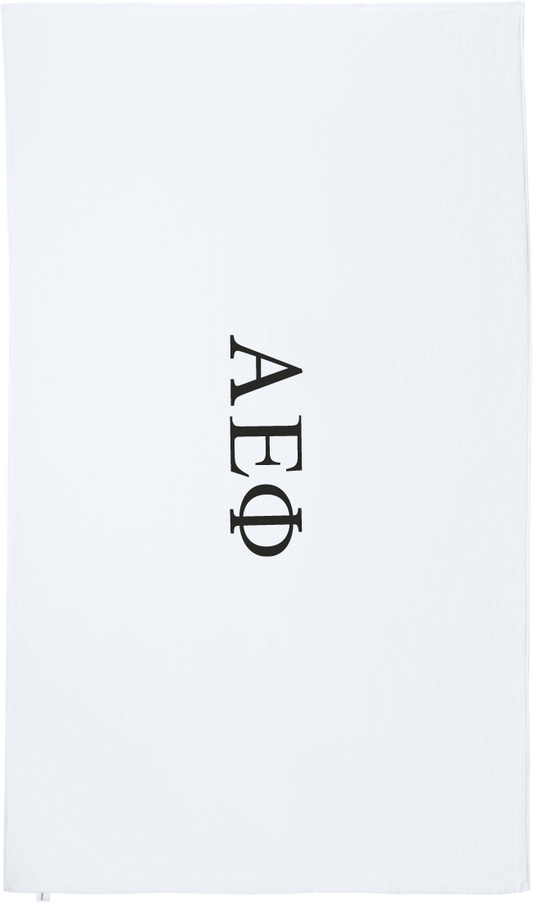 Alpha Epsilon Phi Lettered Beach Towels
