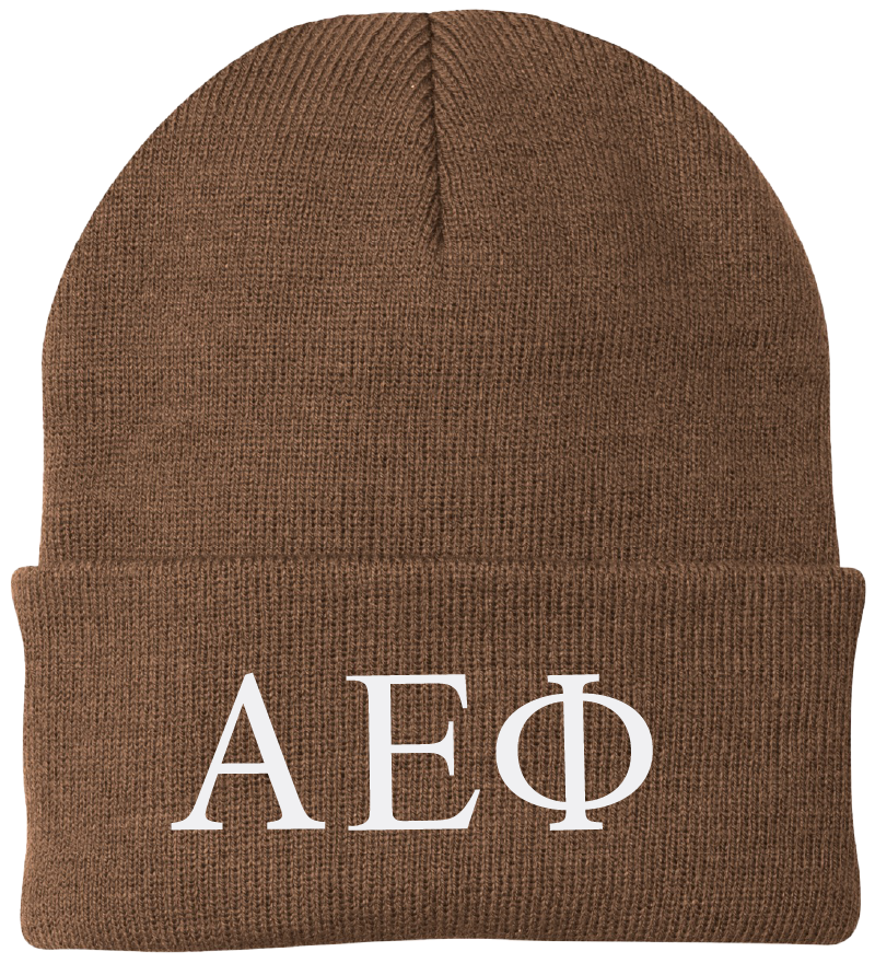 Alpha Epsilon Phi Lettered Beanies